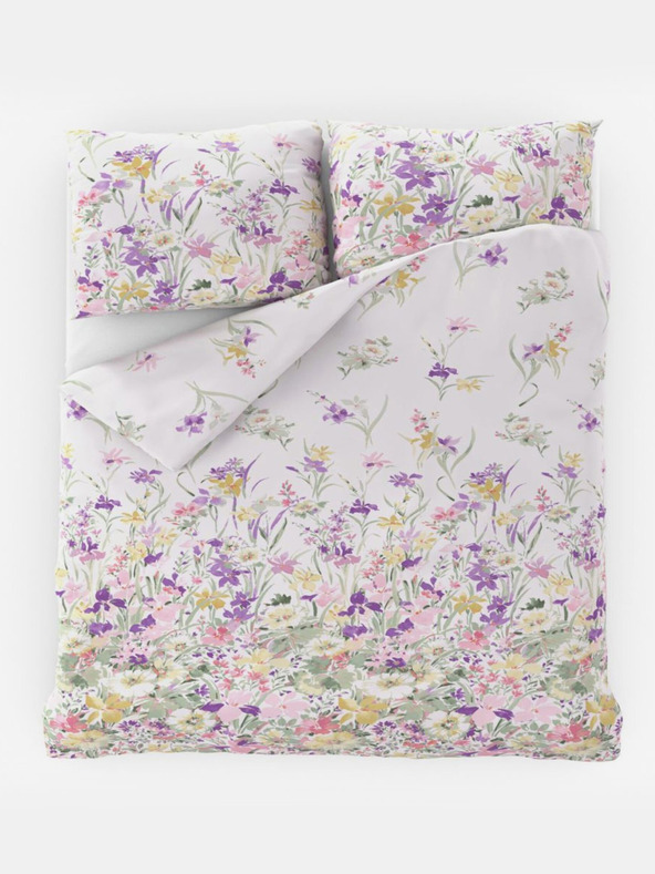 Kvalitex Francúzska bavlnená posteľná bielizeň PROVENCE COLLECTION 220x200, 70x90cm ISABEL fialová