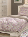 Kvalitex PROVENCE COLLECTION predĺžená bavlnená posteľná bielizeň 140x220, 70x90cm NARISTA béžová