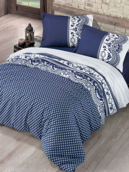 Kvalitex Klasické bavlnené posteľné prádlo STANDARD 140x200, 70x90cm Canzone modrá Kvalitex