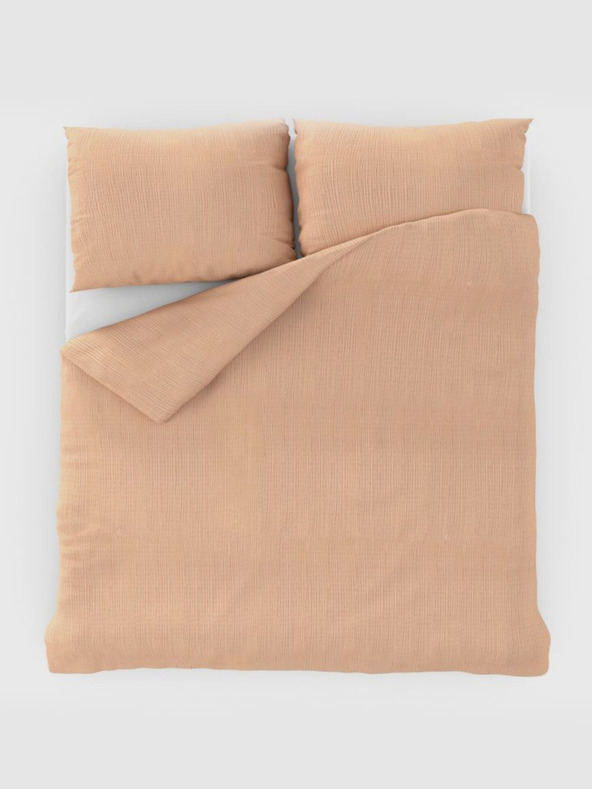 Kvalitex Francúzske krepové posteľné obliečky 240x200, 70x90cm lososové Kvalitex