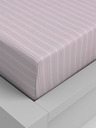 Kvalitex Bavlnené napínacie prestieradlo 140x200cm ružový prúžok Kvalitex