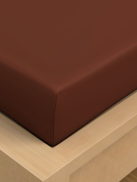 Kvalitex Bavlnené prestieradlo 150x230cm tmavohnedé