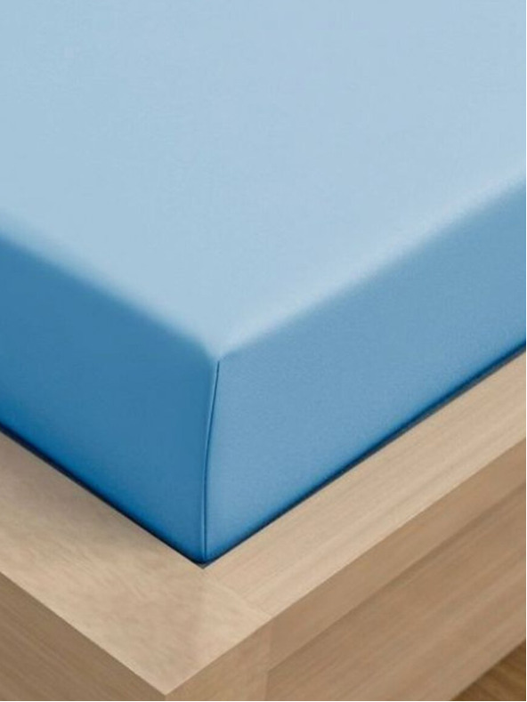 Kvalitex Jersey prestieradlo s lycrou 120x200cm svetlomodré Kvalitex