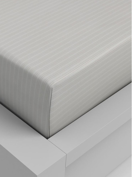 Kvalitex Bavlnené napínacie prestieradlo 200x200cm béžový prúžok Kvalitex