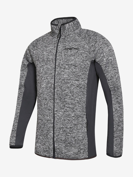 ALPINE PRO Pánska mikina ALPINE PRO QELEN dk.true gray