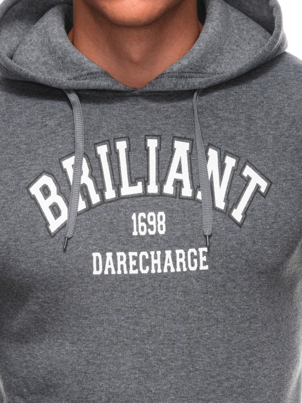 Edoti EDOTI Pánska mikina s kapucou, sivá