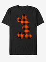 ZOOT.Fan Čierne unisex tričko Disney Autumn Buffalo Check Mickey