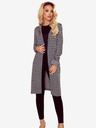 numoco Gray-black women's checked coat with hood and pockets Numoco