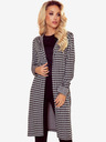 numoco Gray-black women's checked coat with hood and pockets Numoco
