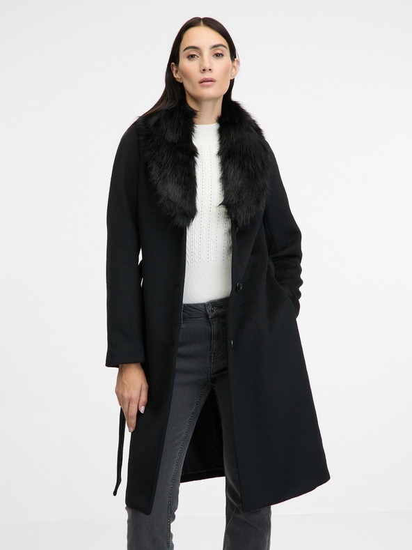 Orsay Čierny dámsky kabát ORSAY