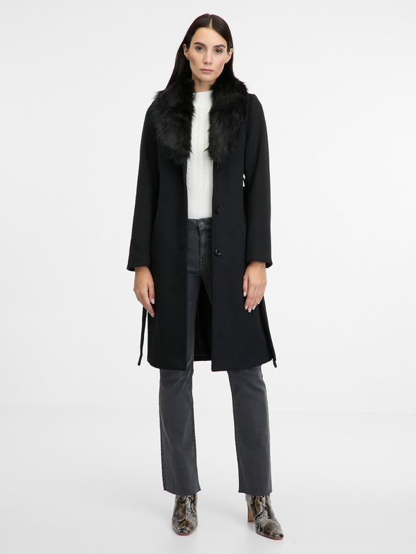 Orsay Čierny dámsky kabát ORSAY