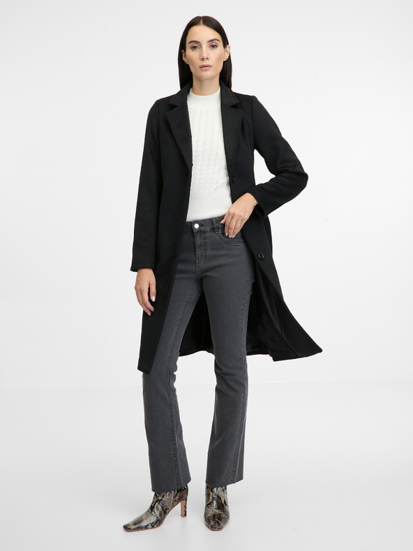 Orsay Čierny dámsky kabát ORSAY