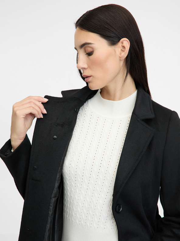 Orsay Čierny dámsky kabát ORSAY