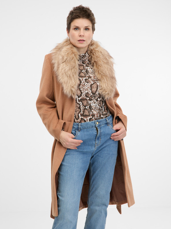 Orsay Svetlohnedý dámsky kabát ORSAY