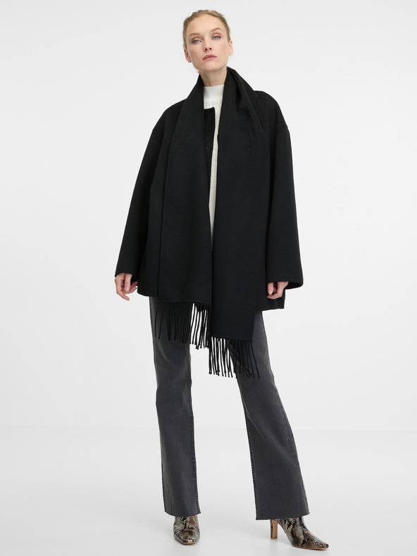 Orsay Čierny dámsky kabát ORSAY