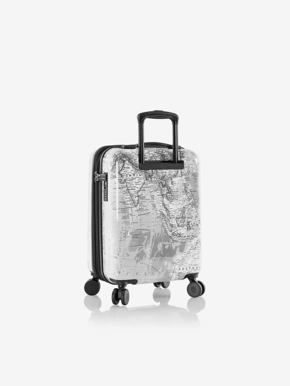 Heys Sada troch vzorkovaných cestovných kufrikov v bielej farbe Heys Journey 3G S,M,L Black/White Map