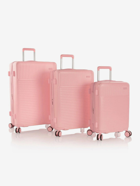 Heys Sada troch dámskych cestovných kufrikov v ružovej farbe Heys Pastel S,M,L Blush