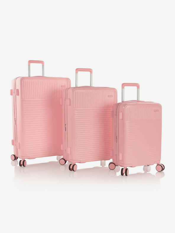 Heys Sada troch dámskych cestovných kufrikov v ružovej farbe Heys Pastel S,M,L Blush