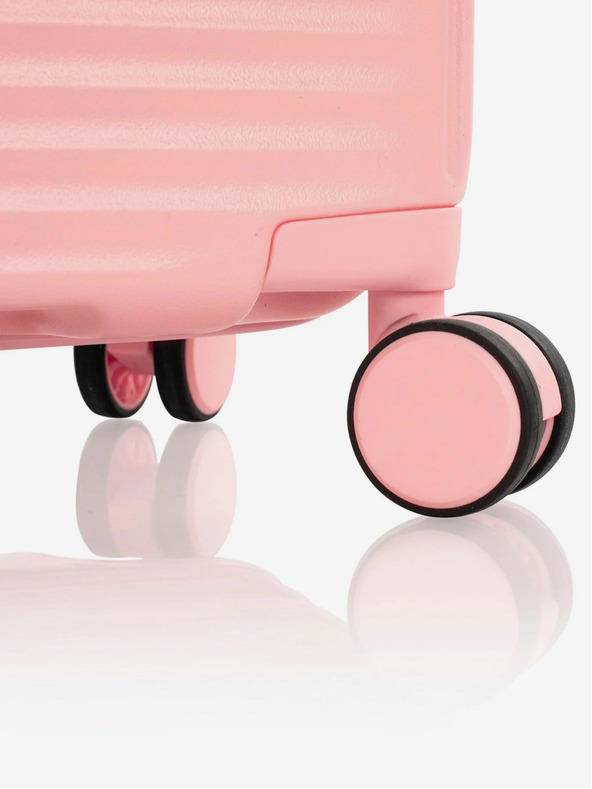 Heys Sada troch dámskych cestovných kufrikov v ružovej farbe Heys Pastel S,M,L Blush