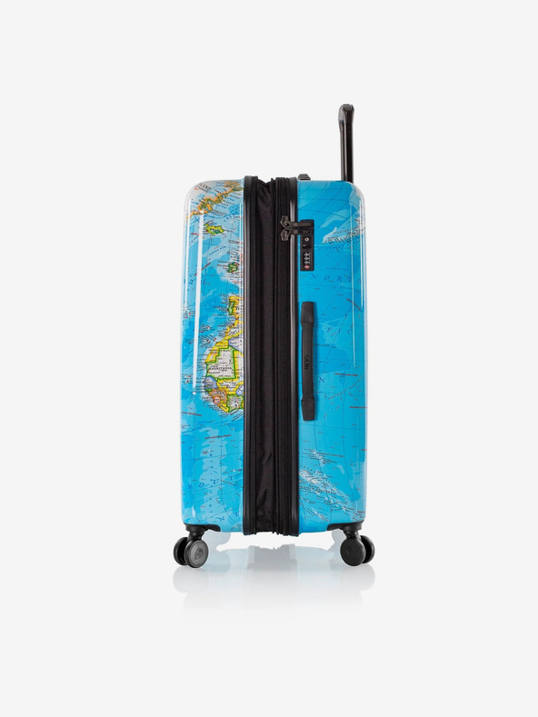 Heys Sada troch vzorkovaných cestovných kufrikov v modrej farbe Heys Journey 3G S,M,L Blue Map
