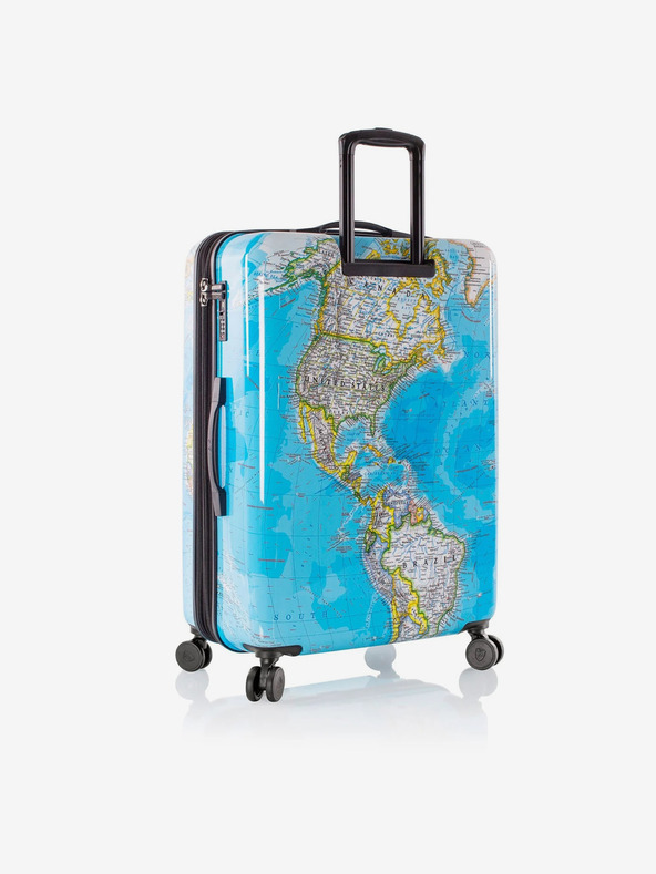 Heys Sada troch vzorkovaných cestovných kufrikov v modrej farbe Heys Journey 3G S,M,L Blue Map