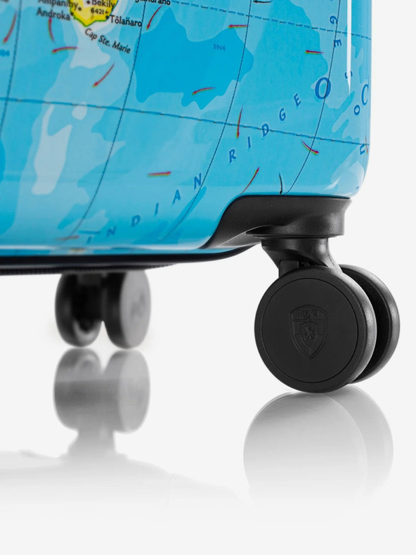 Heys Sada troch vzorkovaných cestovných kufrikov v modrej farbe Heys Journey 3G S,M,L Blue Map