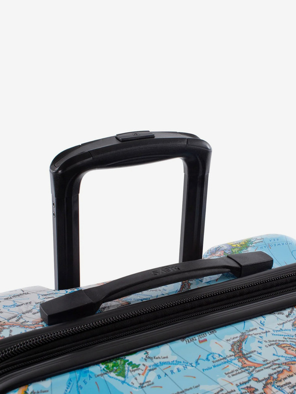 Heys Sada troch vzorkovaných cestovných kufrikov v modrej farbe Heys Journey 3G S,M,L Blue Map