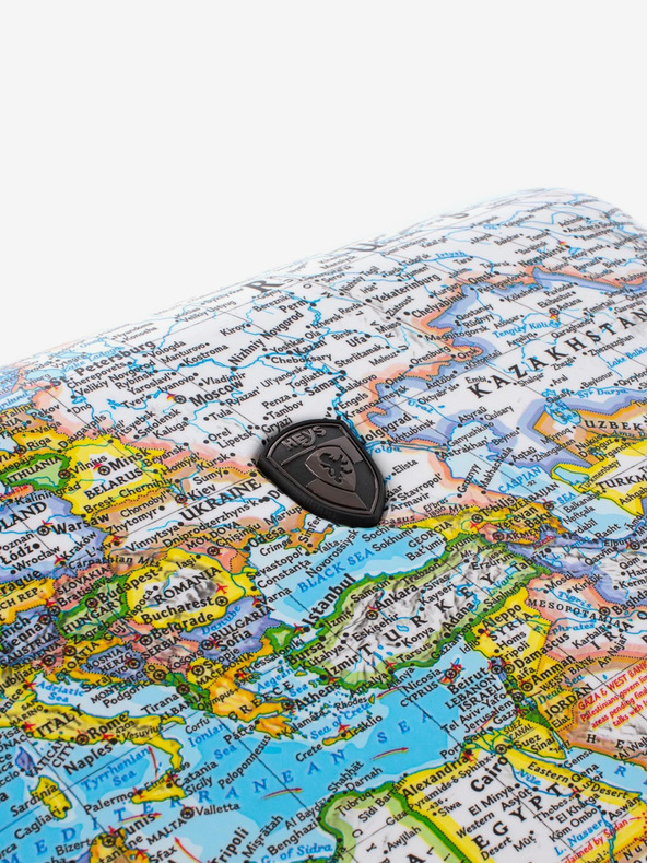 Heys Sada troch vzorkovaných cestovných kufrikov v modrej farbe Heys Journey 3G S,M,L Blue Map