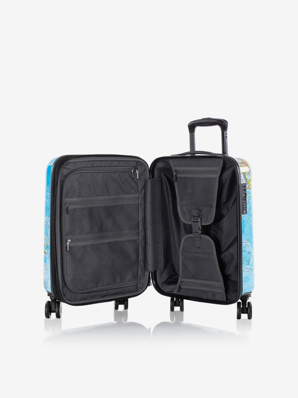 Heys Sada troch vzorkovaných cestovných kufrikov v modrej farbe Heys Journey 3G S,M,L Blue Map