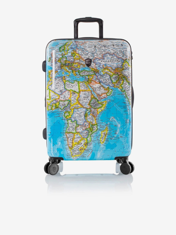 Heys Sada troch vzorkovaných cestovných kufrikov v modrej farbe Heys Journey 3G S,M,L Blue Map