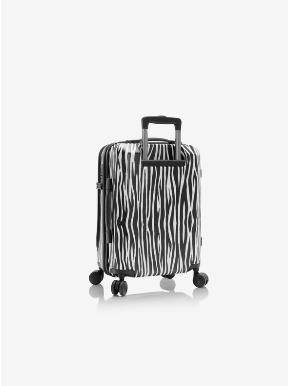 Heys Bielo-čierny cestovný kufor so zvieracím vzorom Heys EZ Fashion S Zebra