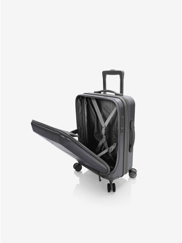 Heys Tmavo šedý cestovný kufor Heys EZ Fashion S Charcoal