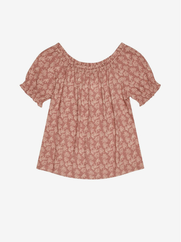 Moodo Hnedá dámska kvetovaná blúzka Moodo