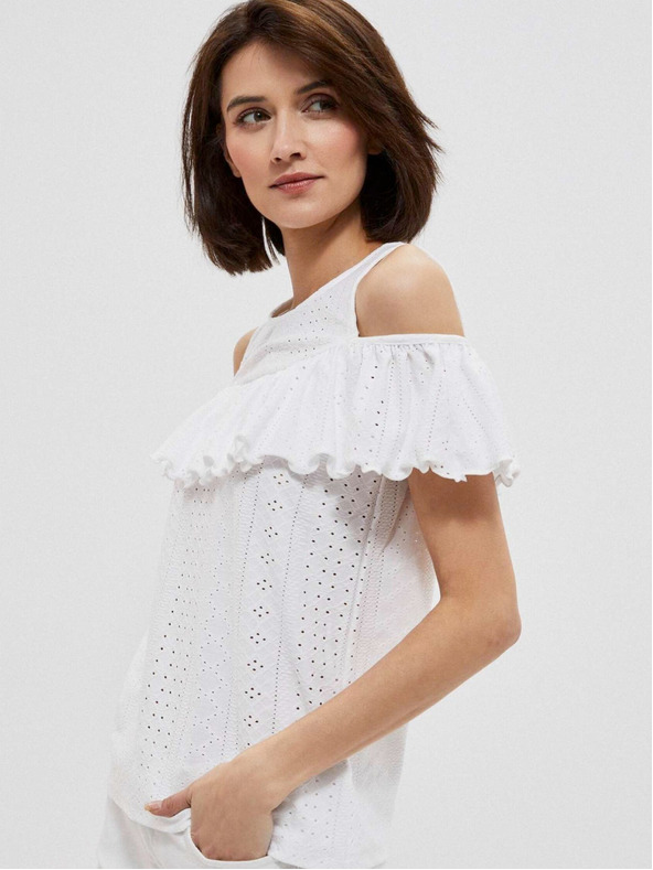 Moodo Biela dámska blúzka Moodo