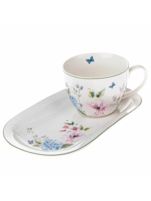Casa de Engel Porcelánový hrnček s podnosom, 445 ml, 6/18