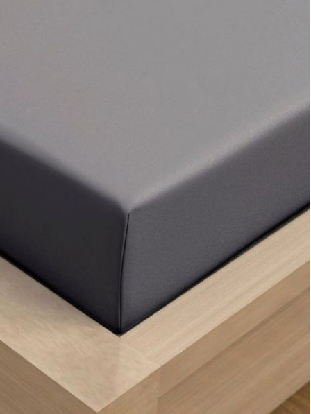 Kvalitex Jersey prestieradlo s lycrou na jednolôžko 90x200cm tmavo sivé Kvalitex