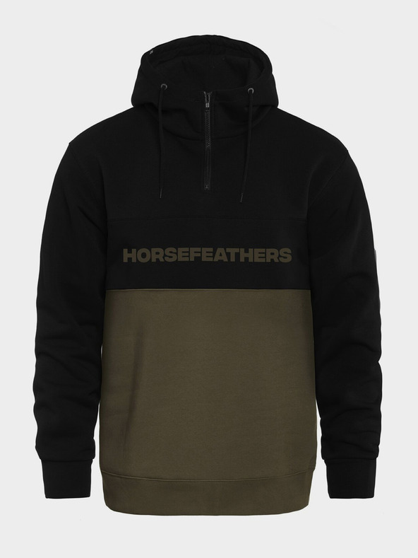 Horsefeathers Mikina Fulton - spálená olivová veľkosť L HORSEFEATHERS