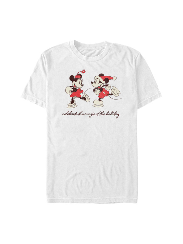 ZOOT.Fan Biele pánske tričko Disney Vintage Holiday Skaters