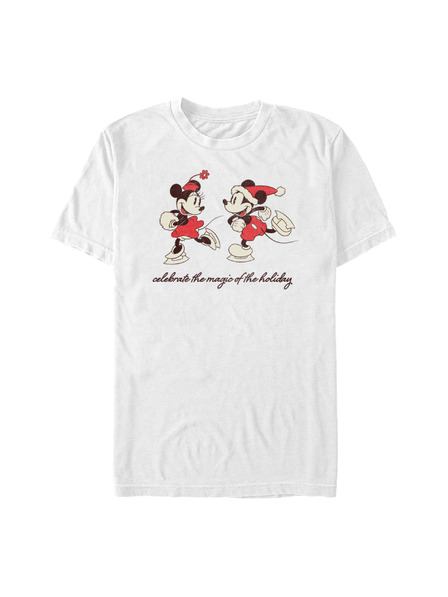 ZOOT.Fan Biele pánske tričko Disney Vintage Holiday Skaters