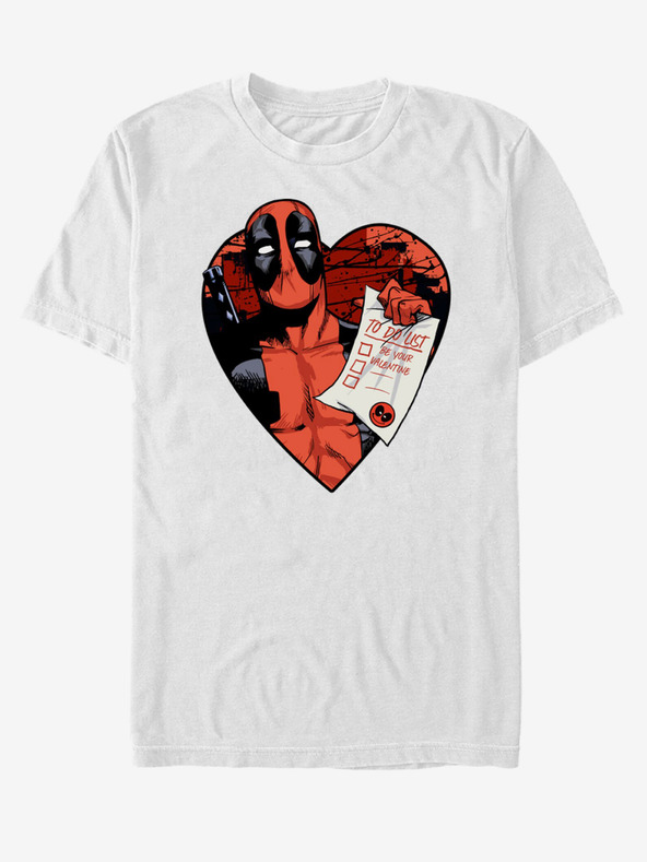 ZOOT.Fan Biele unisex tričko Marvel Deadpool List