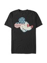 ZOOT.Fan Black Men's T-Shirt Disney Mickey Americana Flag Fill