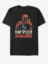 ZOOT.Fan Čierne unisex tričko Marvel No One Cares