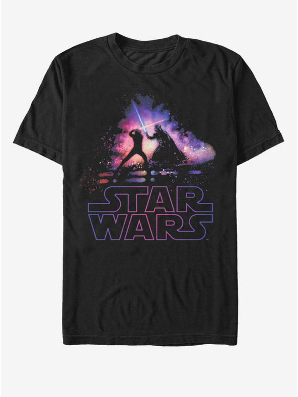ZOOT.Fan Čierne pánske tričko Star Wars Crossing Sabers