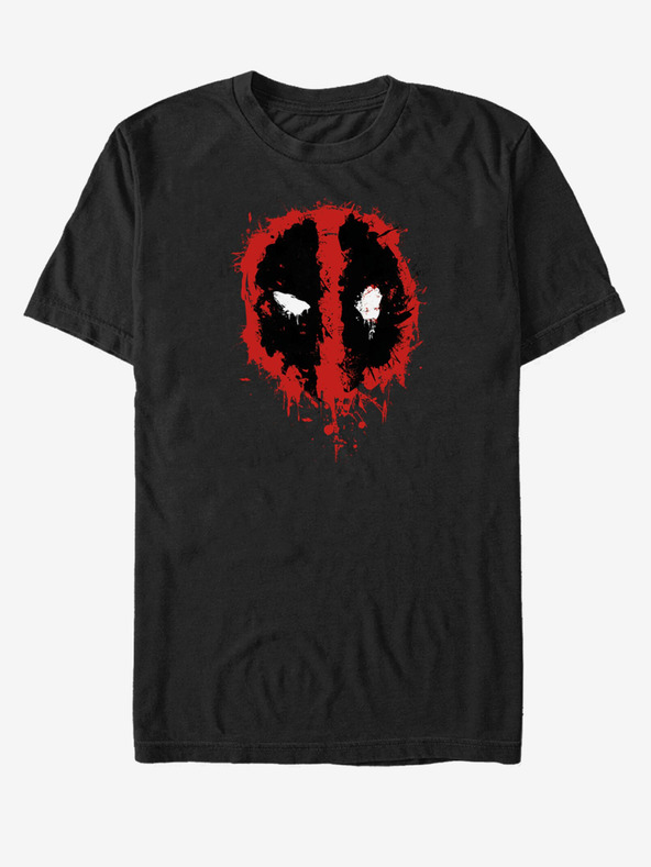 ZOOT.Fan Čierne unisex tričko Marvel Deadpool Splatter Icon