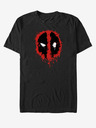 ZOOT.Fan Čierne unisex tričko Marvel Deadpool Splatter Icon
