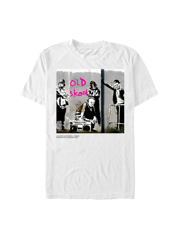 ZOOT.Fan Biele tričko Banksy (Brandalised) Old Skool