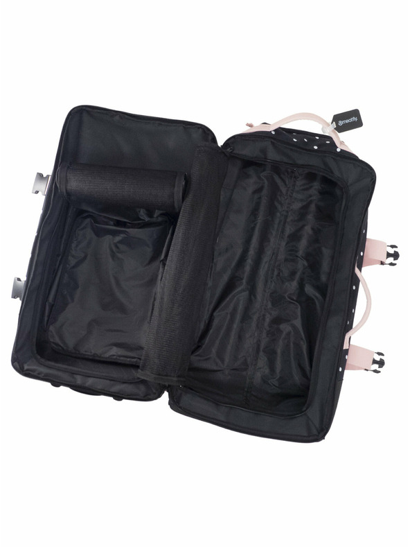 Meatfly Meatfly kufor Contin White Dot / Powder Pink | Čierna | Objem 100 L