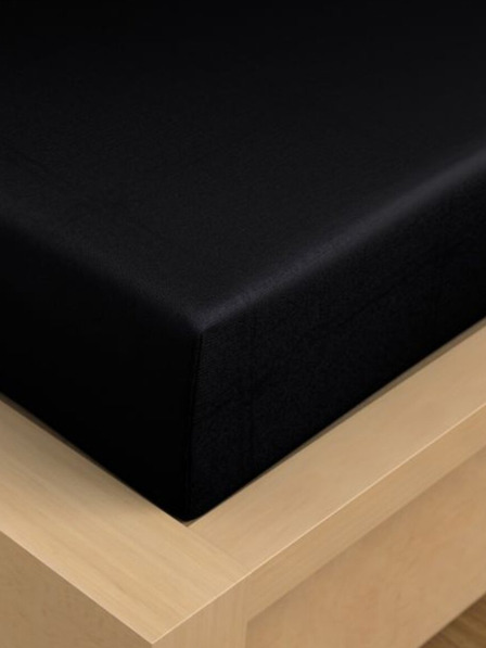 Kvalitex Bavlnené prestieradlo 150x230cm čierne Kvalitex