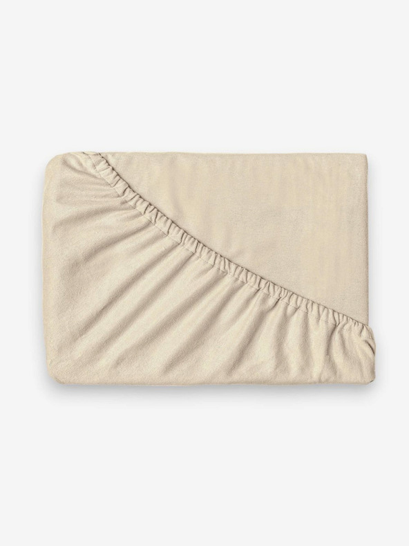 Kvalitex Flanelové napínacie prestieradlo 200x200cm svetlo béžové