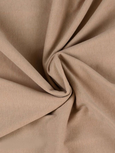 Kvalitex Jersejové jednolôžkové prestieradlo 90x200cm svetlo béžová Kvalitex